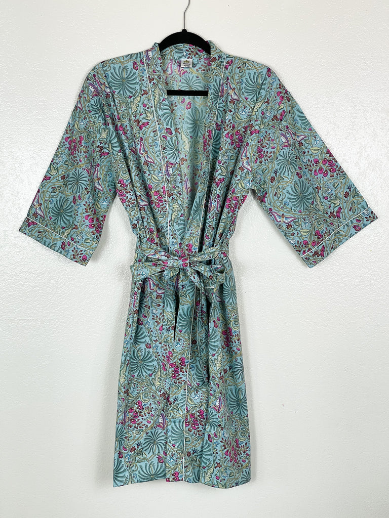 Block Print Kimono Robe